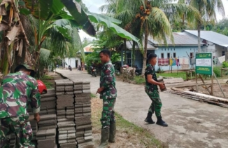 Percepatan Pembangunan Rumah Baida Penerima RTLH Sasaran 2 KH Seberang Oleh Satgas TMMD