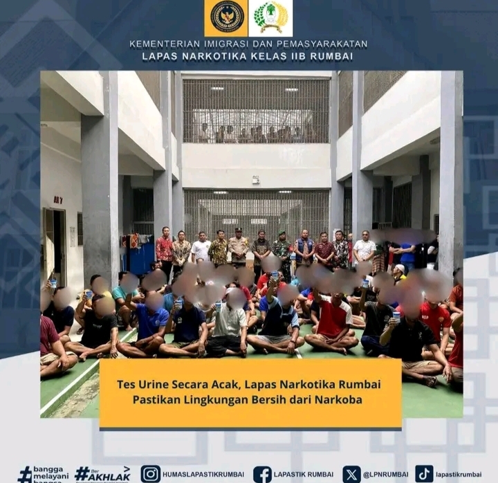 Ribuan WBP dan Ratusan Pegawai di Chek Urine