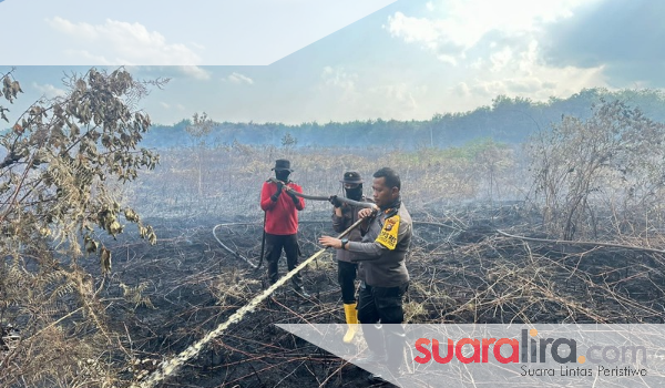 Kapolres Kurnia Turun Langsung Karhutla Di Meranti