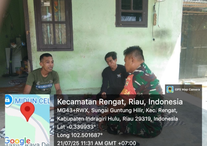 Cerminan Kemanunggalan TNI Dengan Rakyat Terlihat Dari Babinsa Saat Menjalankan Komsos Dengan Warga Binaan