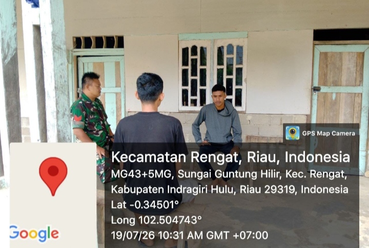Komsos Dengan Warga,Babinsa Koramil 01/Rengat Juga Rutin Pantau Warga Binaan