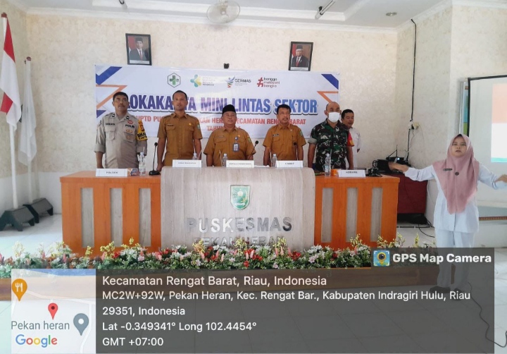 Danpos Koramil 01/Rengat Hadiri Kegiatan Lokakarya Mini Lintas Sektor UPT Puskesmas Pekan Heran