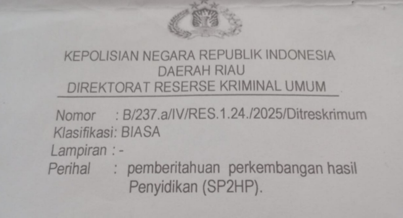 Kasus Isranda Dilimpahkan Ditreskrimum Polda Riau ke Polres Kampar
