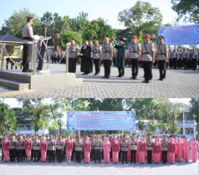 Kapolres Pimpin Upacara Sertijab Rotasi Empat PJU Dan Satu Kapolsek