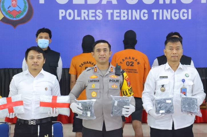 Ungkap Kasus Narkoba, Polres Tebing Tinggi Musnahkan Sabu dan Ekstasi