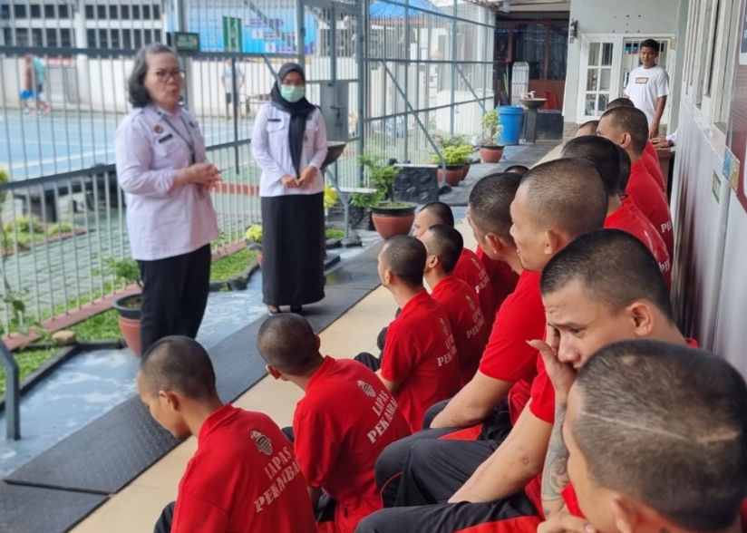 Tim Medis Lapas Kelas IIA Pekanbaru Gelar Penyuluhan dan Pemeriksaan VCT serta Viral Load bagi WBP Baru