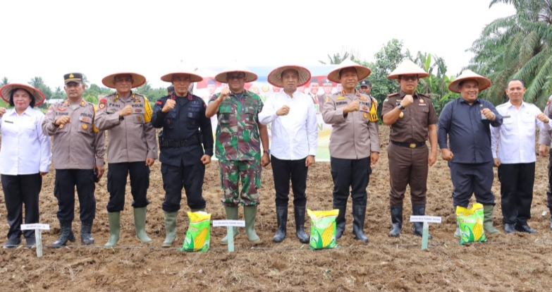 Polres Tebing Tinggi dan Forkopimda Launching Gugus Tugas Polri Dukung Ketahanan Pangan