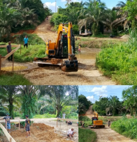 Pembangunan Jembatan Gantung Garuda Desa Sanglap Telah Dimulai Melakukan Penggalian Tapak Gajah