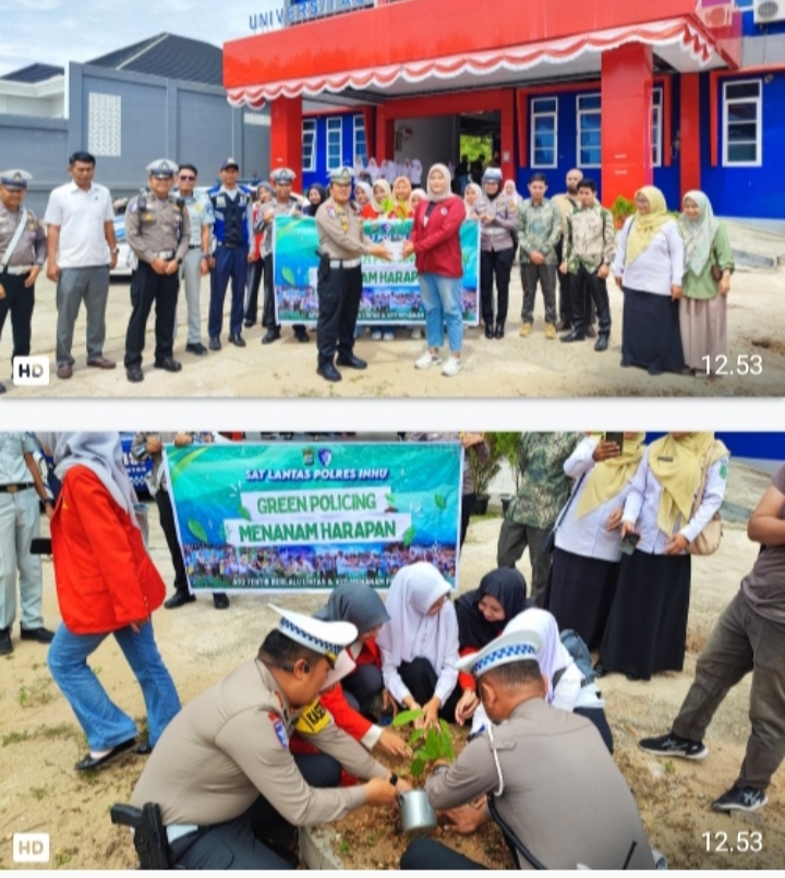 Ciptakan Lingkungan Sejuk Serta Berikan Materi Sosialisasi Tertib Berkendara Ops Zebra Polantas Inhu Datangi Kampus Unrida