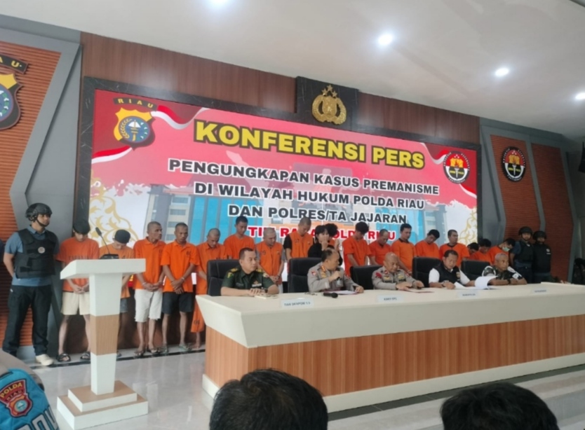 Tim RAGA Polda Riau Berhasil Ungkap Kasus Premanisme, 54 Tersangka diamankan