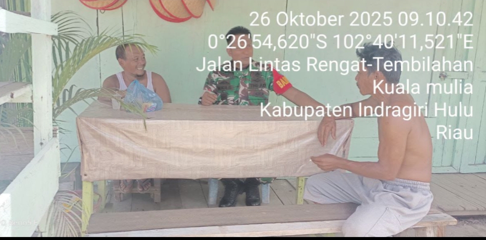 Babinsa Kuala Mulia Smakin Akrab Namun Monitor Perkembangan in formasi Wilayah Tetap Jalan