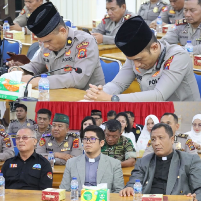 Sambut HUT Bhayangkara ke 78, Polres Tebing Tinggi Doa Bersama Lintas Agama