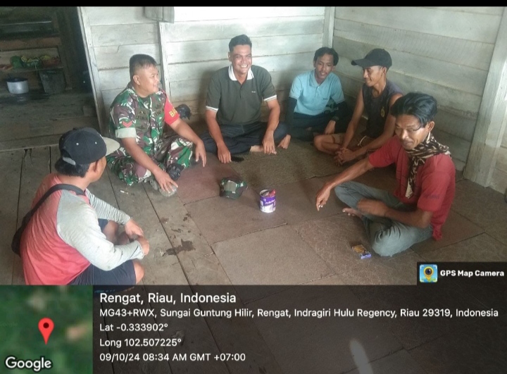 Melalui Komsos Babinsa Koramil 01/Rengat  Dapat Mengetahui gejala Sosial Dimasyarakat Desa Binaanya