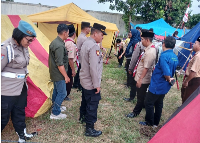 Polres Tebing Tinggi Pengamanan Jambore Cabang dan Perkemahan Wirakarya