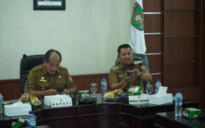 Bupati Asahan Bersama Forkopimda Ikuti Rakor Pengendalian Inflasi 2025