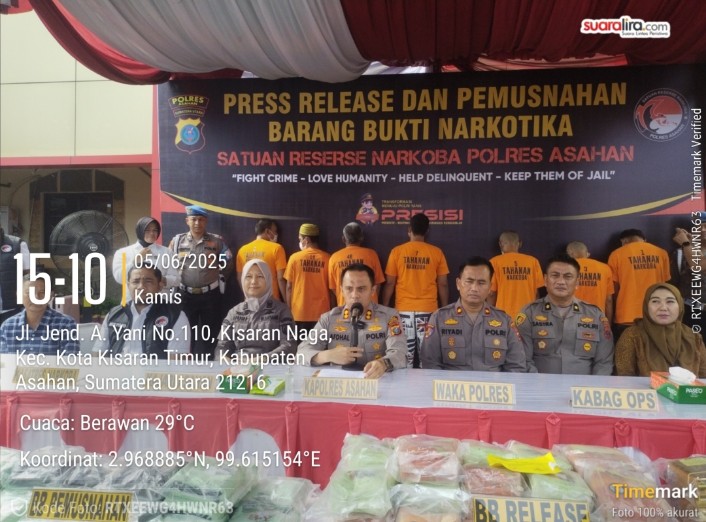 Sat Res Narkoba Polres Asahan Ungkap 2 Kasus Peredaran Narkoba