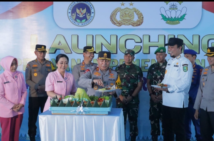 Komandan Kodim 0302/Inhu - Kuansing Hadiri Kunjungan Kapolda Riau Launching SPPG Ke - 11 Wujudkan Generasi Emas