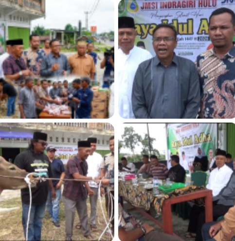 Agrinas Bersama Pemda Inhu Sembelih 2 Sapi Kurban Bersama JMSI