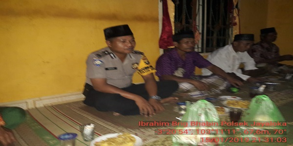 Anggota Polsek Jayaloka Hadiri Tahlilan Dirumah Warga, Guna Ciptakan Situasi Kamtibmas
