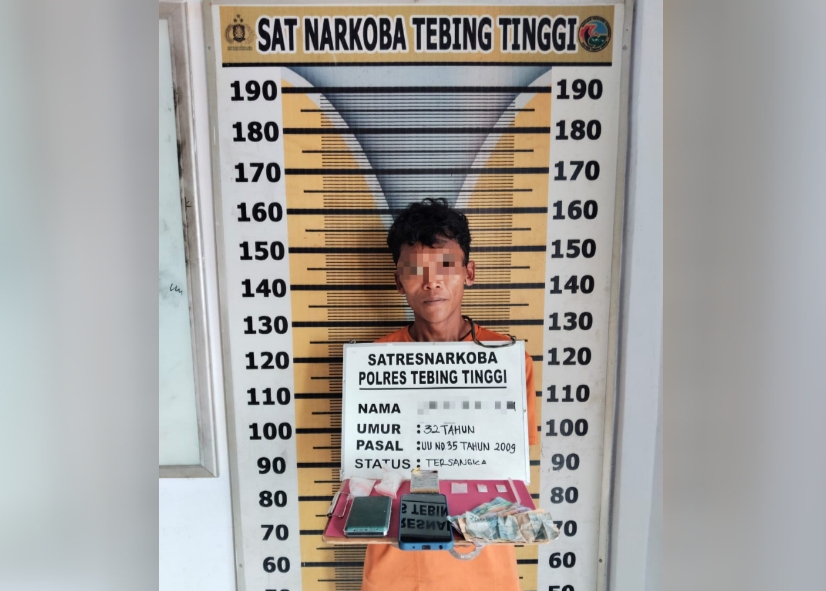 Residivis Pengedar Sabu Kembali Diciduk Satresnarkoba Polres Tebing Tinggi