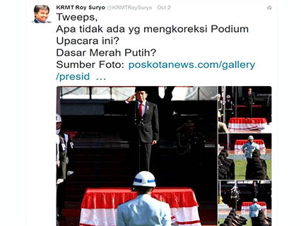 Seskab Respons Soal Jokowi yang Berdiri di Podium Merah Putih