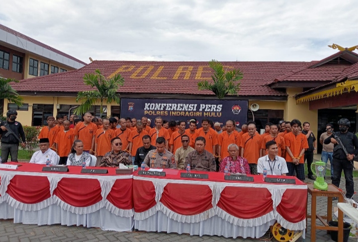 WOW.. Dari 63 Tersangka Narkoba Didapati Residivis Dan Wanita Juga Dibekuk polres Inhu Saat Operasi Antik LK Tahun 2025