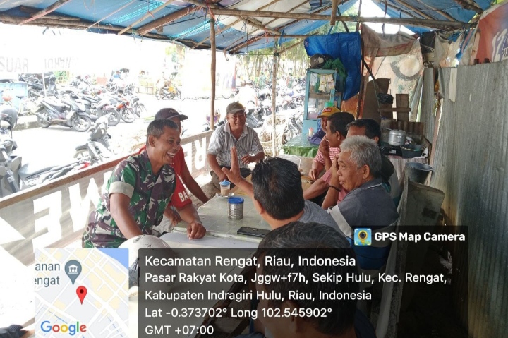 Wujudkan Keakraban Danpos Lakukan Komsos Dengan Warga Binaan Di Desa Kuantan Babu