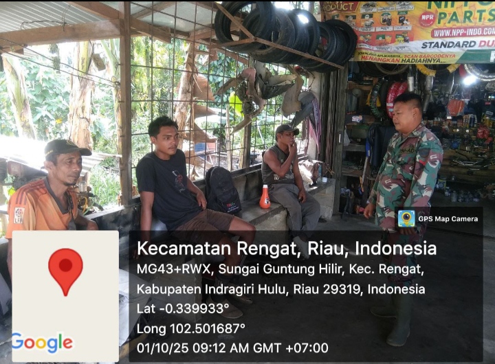 Babinsa Koramil 01/Rengat Kopka Chandra Sinaga Melaksanakan Komsos Dengar Warga Binaan