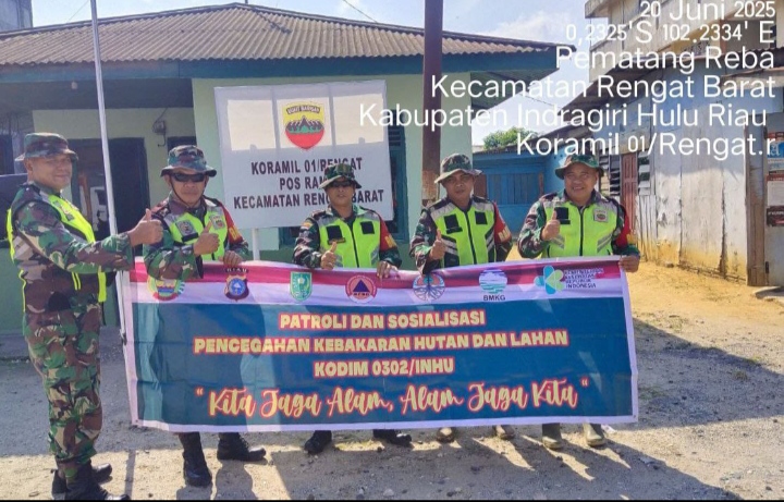 Babinsa Terus Laksanakan Patroli Karhutla Namun Masyarakat Sangat  Penting Untuk Menjaga Dan Mencegahnya