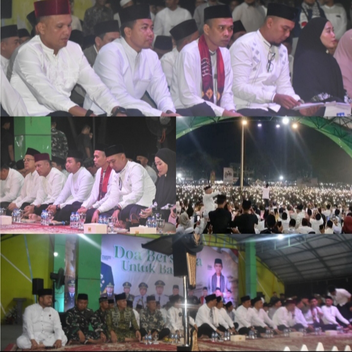 Dandim 0302/Inhu-Kuansing Hadiri Tabligh Akbar UAS Ajak Masyarakat Teladani Akhlak Rasulullah SAW Serta Doakan Karhutla Segera Berakhir.