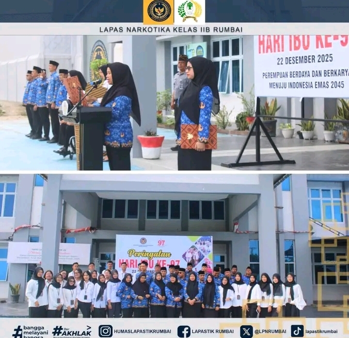 Perempuan Berdaya dan Berkarya, Lapas Narkotika Rumbai Gelar Upacara Peringatan Hari Ibu