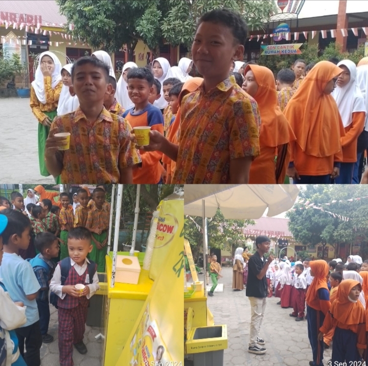 Program Minum Susu Dancow Gratis SDN 35 Pekanbaru