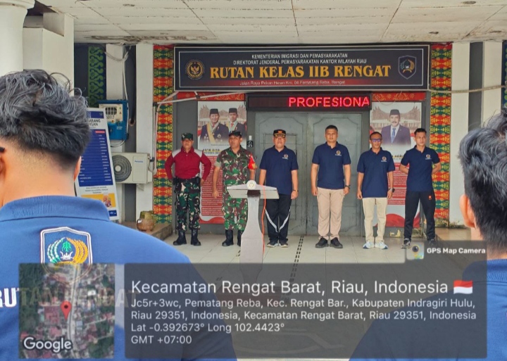 Latih PBB Oleh Babinsa Guna Penguatan Fisik Dan Mental Pegawai Rutan Kelas IIB Rengat