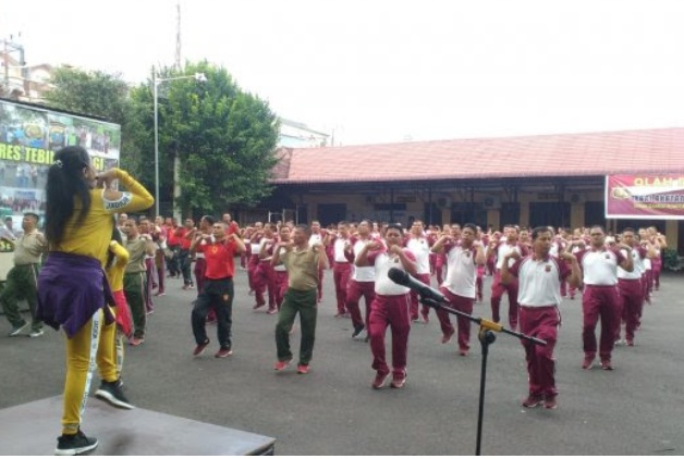 Jalin Sinergitas Kodim 0204/DS Gelar Olahraga Bersama Polres Tebing Tinggi