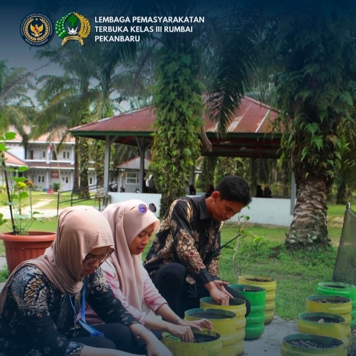 Dukung Program Ketahan Pangan Nasional, Lapas Terbuka Rumbai Libatkan Peserta Magang