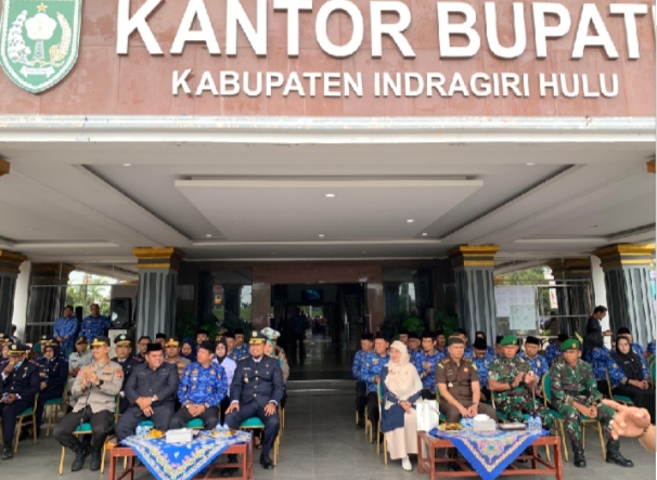 Dandim 0302/Inhu Diwakili Pasi Ops Hadiri Upacara Hari Kesadaran Nasional Dan Hari Perhubungan Tahun 2025.