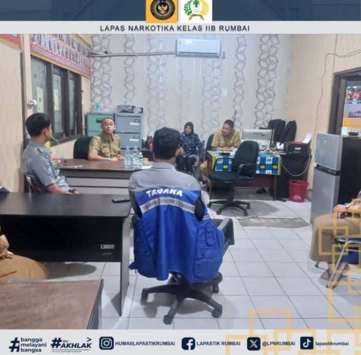 Lapas Narkotika Rumbai Jalin Koordinasi dengan Dinas Sosial, Bahas Bantuan Sosial untuk Warga Binaan