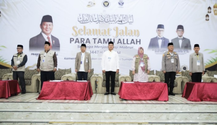 Wakil Bupati Asahan Hadiri Pelepasan Keberangkatan Calon Jamaah Haji Asal Kabupaten Asahan