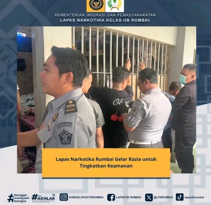 Petugas Gelar Razia di Lapas Narkotika untuk Tingkatkan Keamanan