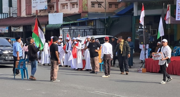 Polres Tebing Tinggi Kawal Aksi Kemanusiaan untuk Gaza Palestina