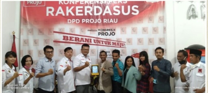 Kunjungan Balasan PWOINusantara Ke Kantor Sekretariat DPD PROJO Riau