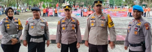 Polri Siapkan Ratusan Personel Amankan Peringatan May Day Hari Ini Di Kecamatan Tualang