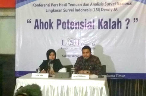 LSI Denny JA : Elektabilitas Ahok Merosot, Pilgub DKI Hampir Pasti 2 Putaran