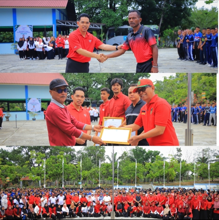 SKO Riau adakan Upacara Haornas 2025 di Halaman Sekolah Bersama H.Erisman Yahya