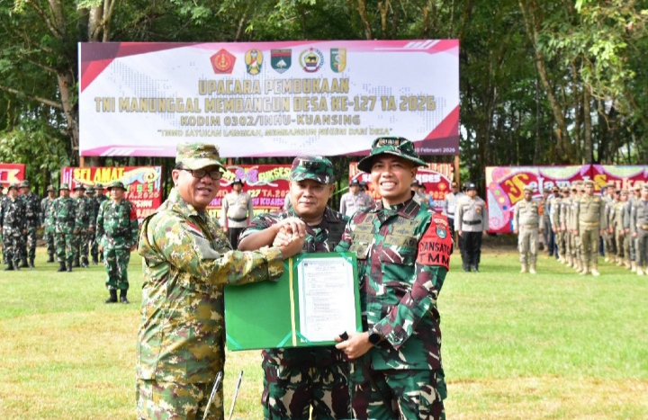 Upacara Pembukaan TMMD Reguler Ke-127 Di Kuantan Singingi, Wujud Sinergi TNI Dan Pemerintah Dalam Membangun Desa