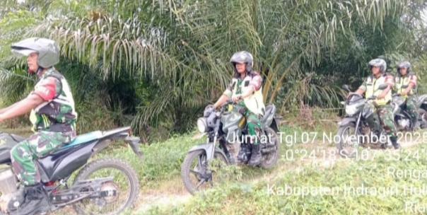 Sudah Sekian Hari Cuaca Inhu Agak Exstrim Babinsa Dan Masyarakat Lakutan Patroli Cegah Karhutla