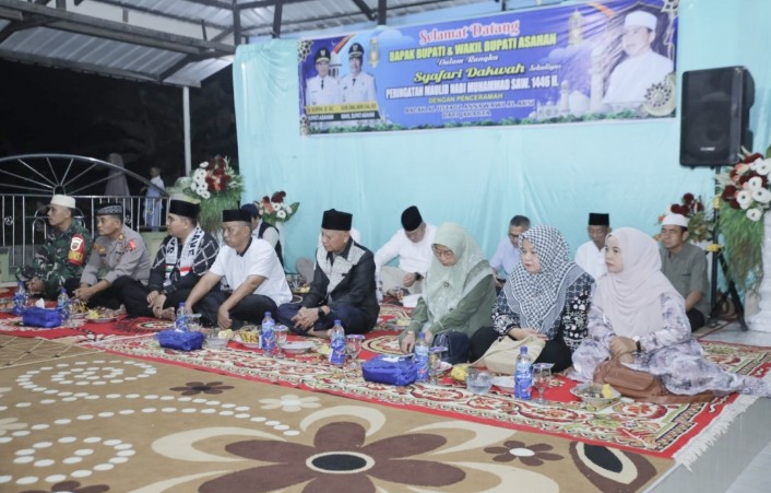 Bupati Asahan Hadiri Peringatan Maulid Nabi Muhammad SAW 1446 H Di Desa Sei Jawi-Jawi