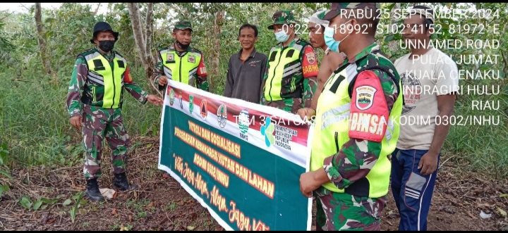 Gencar Patroli Dan Sosialisasi Oleh Anggota Koramil 01/Rengat Kodim 0302/Inhu