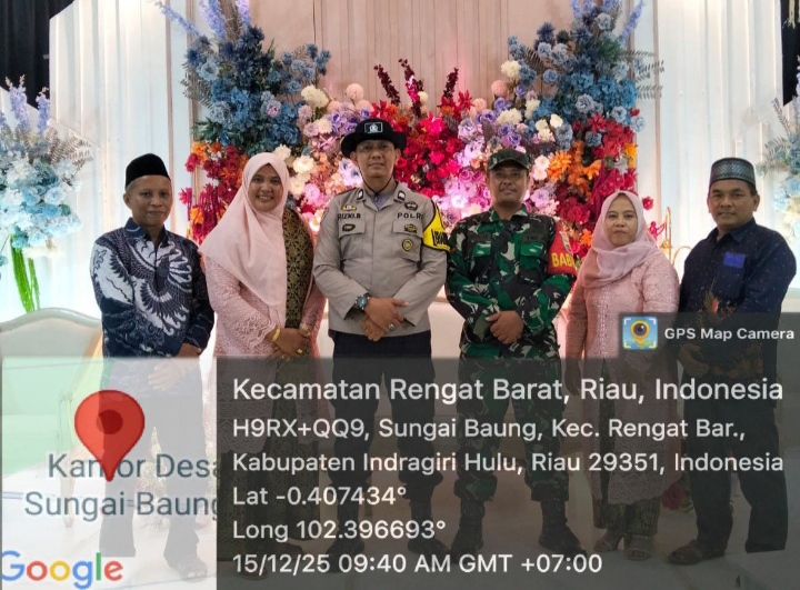 Hadiri Acara Pernikahan Warga Binaan Babinsa Jalin Keakraban Desa Binaan