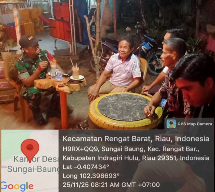 Ciptakan Kondusifitas Malam Hari, Babinsa Ajak Masyarakat Peduli Keamanan Di Wilayah Desa Binaan .